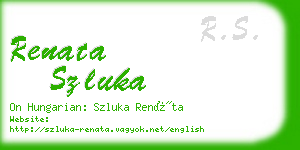 renata szluka business card